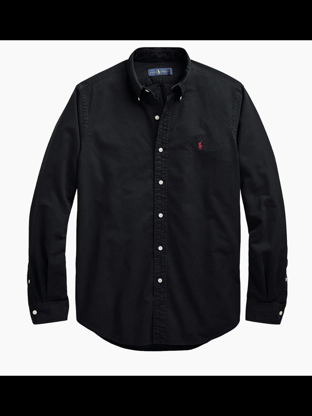 Polo by Ralph Lauren Black Button-Down Shirt with Red Pony